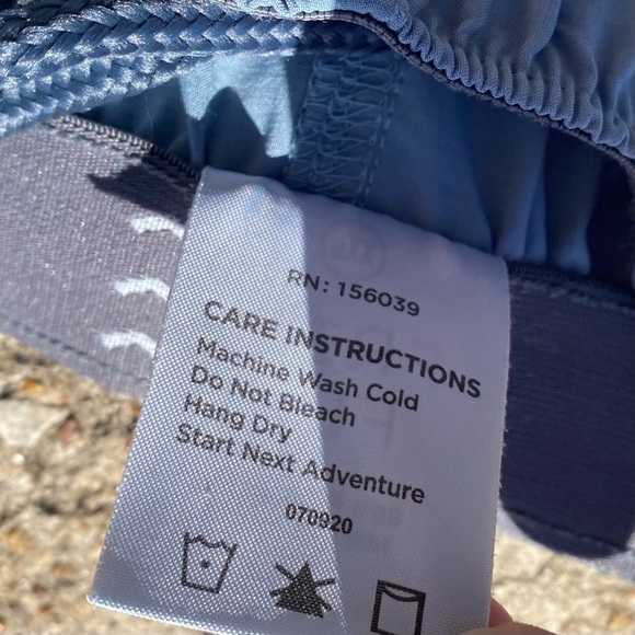 Mens Free Fly Breeze Shorts Blue Bamboo Viscose Workout Shorts Size 2XL 8” - Picture 4 of 5